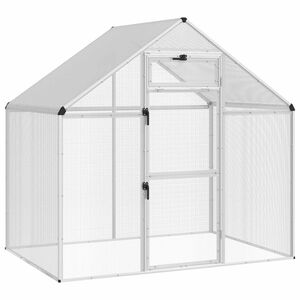 vidaXL Vogelkooi Zilverkleurig 181,5 x 112 x 173,5 cm