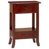 vidaXL Wandtafel met lade Bruin 50 x 29,5 x 76 cm Massief Mahoniehout