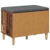 vidaXL Halbank met kussen met opslag Oudhout 60 x 38 x 46 cm