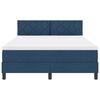 vidaXL Boxspring bed met matras met hoofdeinde Blauw 140 x 200 cm Stof