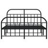 vidaXL Bedframe met voetbord zonder matras metaal zwart 160x200 cm