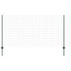vidaXL Euro-hek met palen 25 x 1,2 m PVC-Coated Staal Groen Mesh