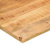 vidaXL Bureaublad met ronding 100x50x2,5 cm massief ruw mangohout