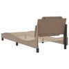 vidaXL Bedframe zonder matras "Zadar" kunstleer cappuccinokleurig 90x200 cm