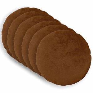vidaXL Kussensloop 6 pcs HEERLEN Licht Bruin &Oslash; 30 cm Flanel
