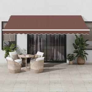 vidaXL Luifel automatisch uittrekbaar 450x350 cm bruin