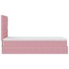 vidaXL Ottoman bed met matrassen en LED's 80x200cm fluweel roze