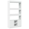 vidaXL Hoge kast 92x33x180 cm bewerkt hout wit