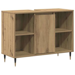 vidaXL Badkamer Kast Artisan Eiken 80 x 33 x 60 cm Bewerkt hout