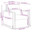 vidaXL Bankstel 2 pcs Donkergrijs 198 x 78 x 80 cm Stof