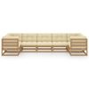 vidaXL 7-delige Loungeset met kussens massief grenenhout honingbruin