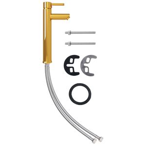 vidaXL Badkamermengkraan 12x30 cm goudkleurig