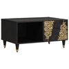 vidaXL Salontafel Zwart 80 x 50 x 40 cm Massief Mango Hout