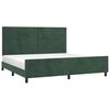 vidaXL Bedframe zonder matras 200x200 cm fluweel donkergroen