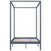 vidaXL Hemelbedframe met 4 lades massief grenenhout grijs 140x200 cm