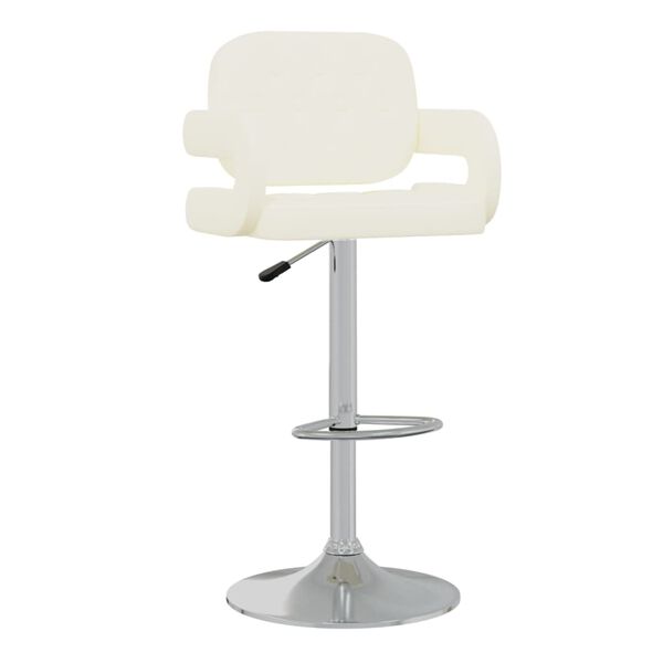 vidaXL Barkruk kunstleer cr&egrave;mekleurig