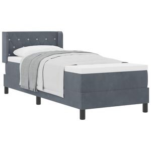 vidaXL Boxspringbed met matras Donkergrijs 200 x 80 cm Polyester