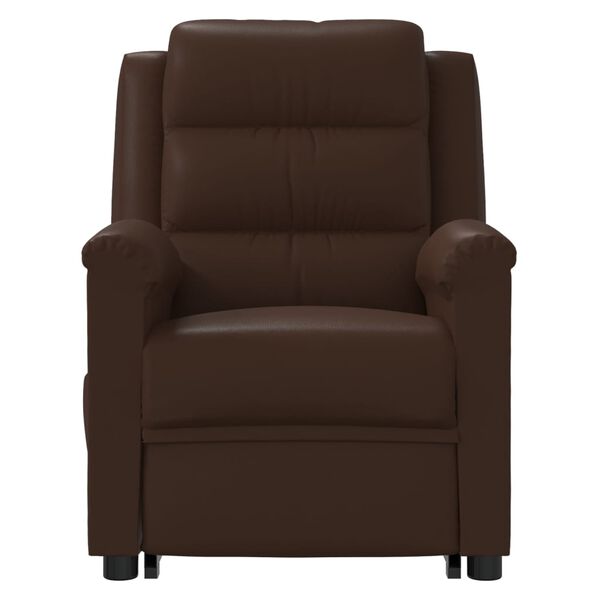 vidaXL Sta-op-massagestoel kunstleer bruin