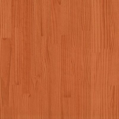 vidaXL Bedframe met hoofdbord massief grenenhout wasbruin 75x190 cm