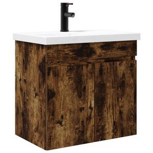 vidaXL Badkamermeubel met kraan Gerookt eiken 61 x 40 x 74,5 cm