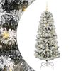 vidaXL Kunstmatige Inklapbare Kerstboom Groen en Wit 150 cm