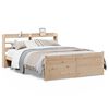 vidaXL Bedframe met hoofdbord massief grenenhout 135x190 cm