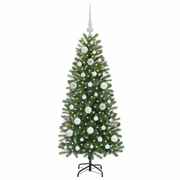 vidaXL Kunstkerstboom met 150 LED met standaard Groen 120 cm PE en PVC