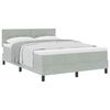 vidaXL Boxspringbed met hoofdeinde Lichtgrijs 160 x 200 cm Fluweel
