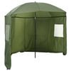 vidaXL Vis Paraplu 290 x 225 cm Oxford Polyester Geel Leger
