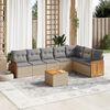 vidaXL 8-delige Loungeset met kussens poly rattan beige