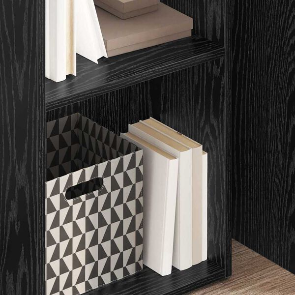 vidaXL Boekenkast Zwart Eiken 40 x 30 x 114 cm Bewerkt hout