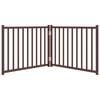 vidaXL Hondenhek inklapbaar 2panelen 160cm massief vurenhout bruin eik