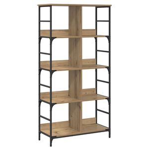 vidaXL Boekenkast Artisanaal eiken 78,5 x 33 x 153 cm metaal PB