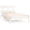 vidaXL Bedframe massief hout wit 120x200 cm