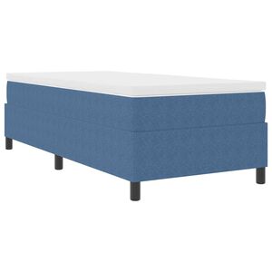 vidaXL Boxspringbed Blauw en Wit 80 x 200 cm Katoen Stof