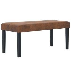 vidaXL Bankje 106 cm kunstsu&egrave;de bruin
