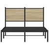 vidaXL Bedframe zonder matras metaal sonoma eikenkleurig 120x200 cm