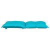 vidaXL Stoelkussens 4 st lage rug 100x50x7 cm stof turquoise
