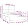 vidaXL Boxspring met matras en LED stof blauw 140x190 cm