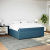 vidaXL Boxspring met matras fluweel donkerblauw 180x200 cm
