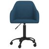 vidaXL Eetkamerstoelen draaibaar 6 st fluweel blauw