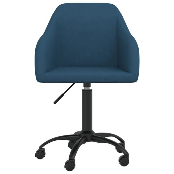 vidaXL Eetkamerstoelen draaibaar 6 st fluweel blauw