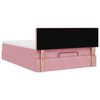 vidaXL Ottoman bed met matras en LED's 140x200cm fluweel roze