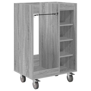 vidaXL Golfkast met wiel Effen Grijs Sonoma 65 x 45 x 98 cm