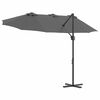vidaXL Tuin Cantilever Parasol Antraciet 372 x 198 x 243 cm