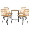 vidaXL 5-delige Tuinset poly rattan