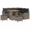vidaXL Tuin Sofa Set 8 st 7-Aantal zitplaatsen Grijs