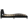 vidaXL Bedframe "Dover" stof zwart 140x200 cm