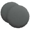 vidaXL Zitkussens 2 pcs Donkergrijs &Oslash;80 x 29 cm Stof