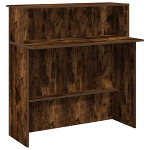vidaXL Receptiebalie 100x50x103,5 cm bewerkt hout gerookt eikenkleurig